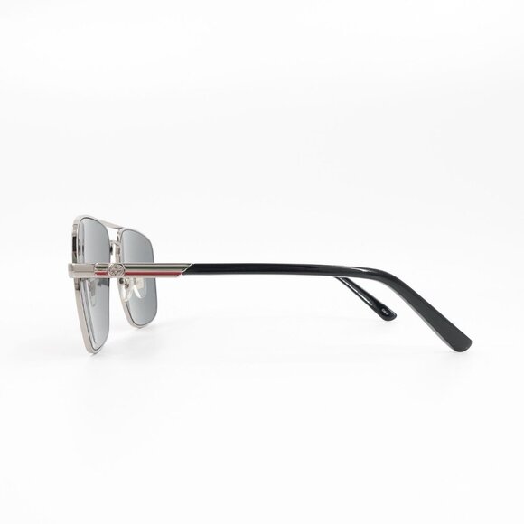Gucci GG1289 Navigator Sunglasses Silver Gray OS - Picture 3 of 16